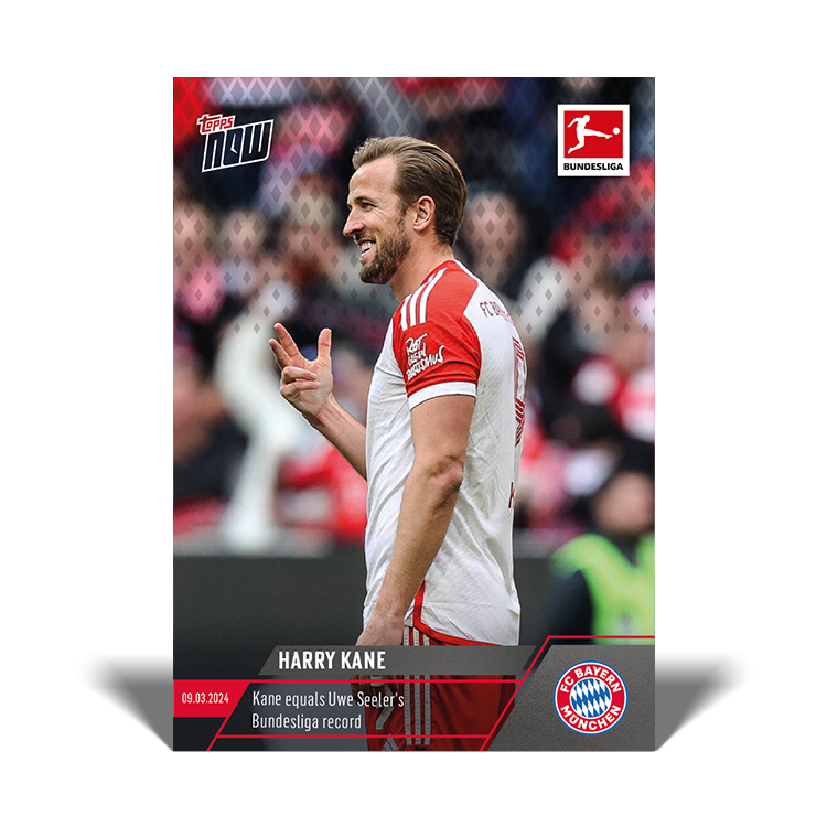 Harry Kane - Kane equals Uwe Seeler's Bundesliga record - Bundesliga Topps NOW® Card #138 - PR: 397