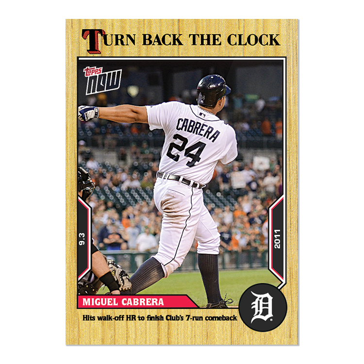 Miguel Cabrera - 2022 MLB Topps NOW® Turn Back The Clock - Card 157 - PR: 337