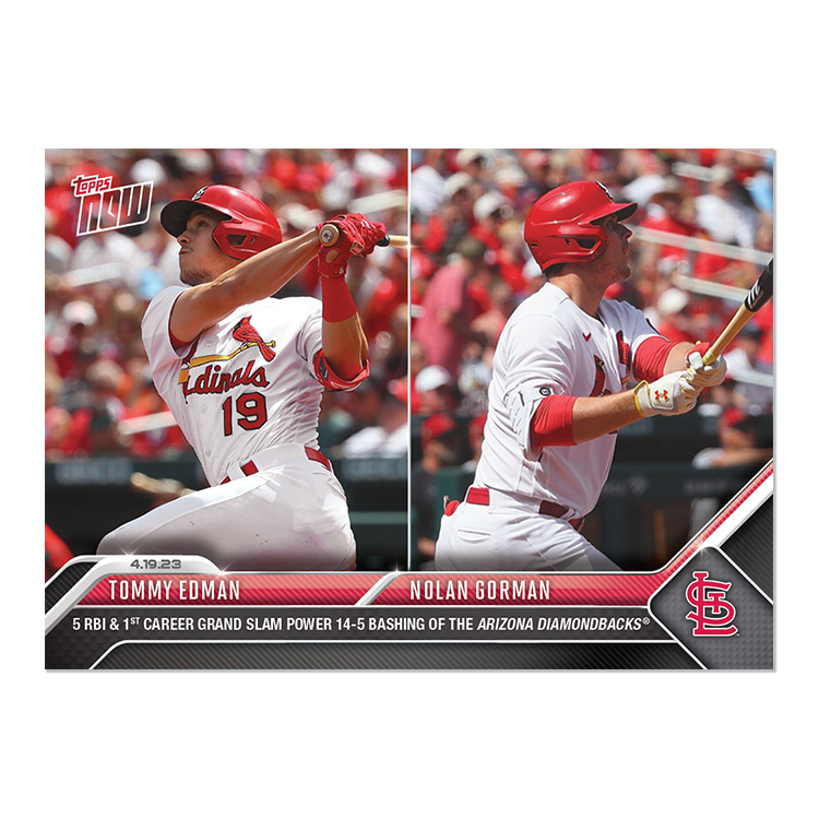 Tommy Edman/Nolan Gorman - 2023 MLB Topps NOW® Card 147 - PR: 416