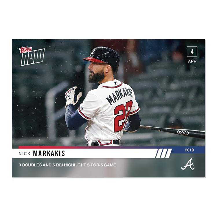 Nick Markakis - MLB Topps NOW® Card 44 - Print Run: 215
