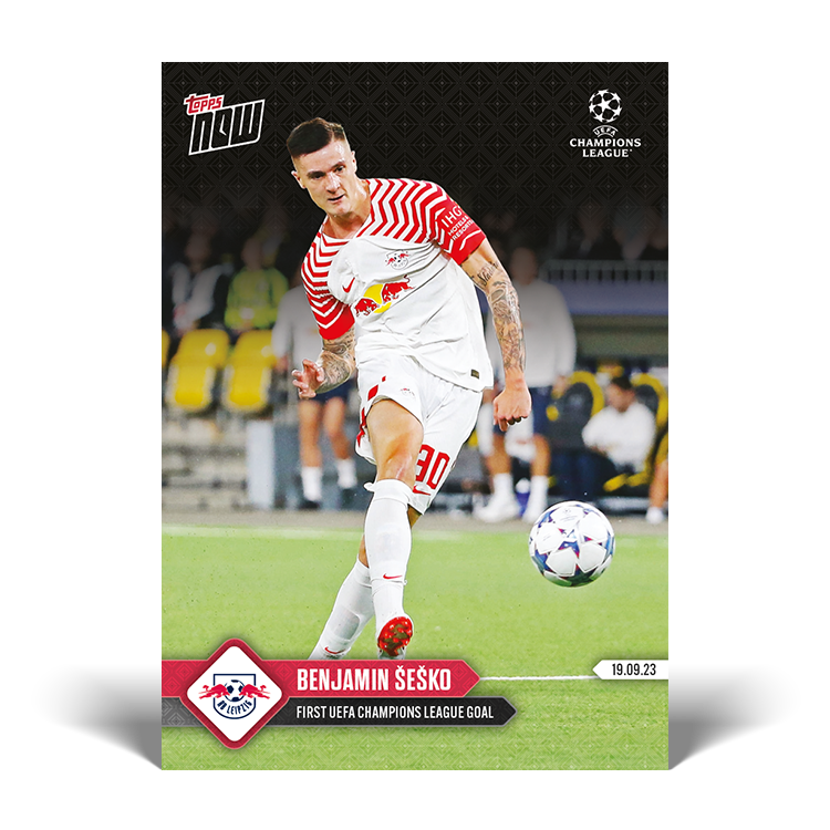 Benjamin Sesko - First UEFA Champions League goal - UCL Topps NOW® Card #15 - PR: 380