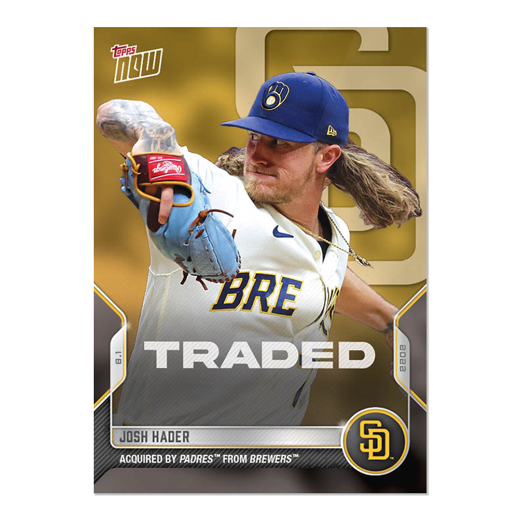 Josh Hader - 2022 MLB Topps NOW® Card 626 - PR: 295