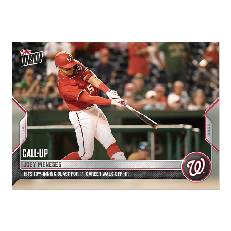 Joey Meneses - 2022 MLB Topps NOW® Card 822 - PR: 826