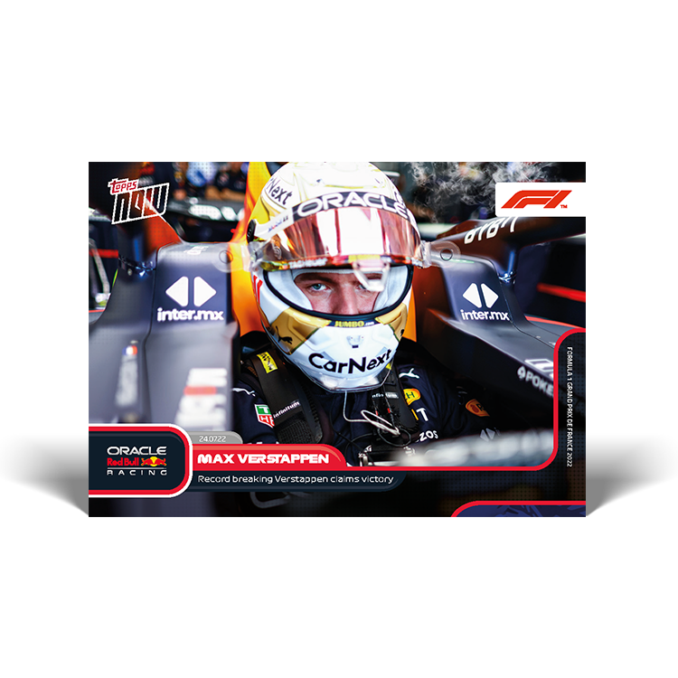 Record breaking Verstappen claims victory - F1 Topps NOW® Card #41 - PR: 1546
