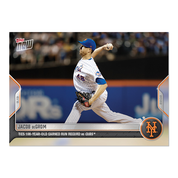 Jacob deGrom - 2022 MLB Topps NOW® Card 894 - PR: 497