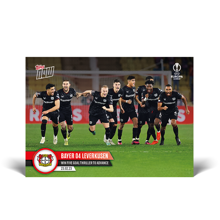 Win five goal thriller to advance - EL Topps NOW® Card #32 - PR: 44