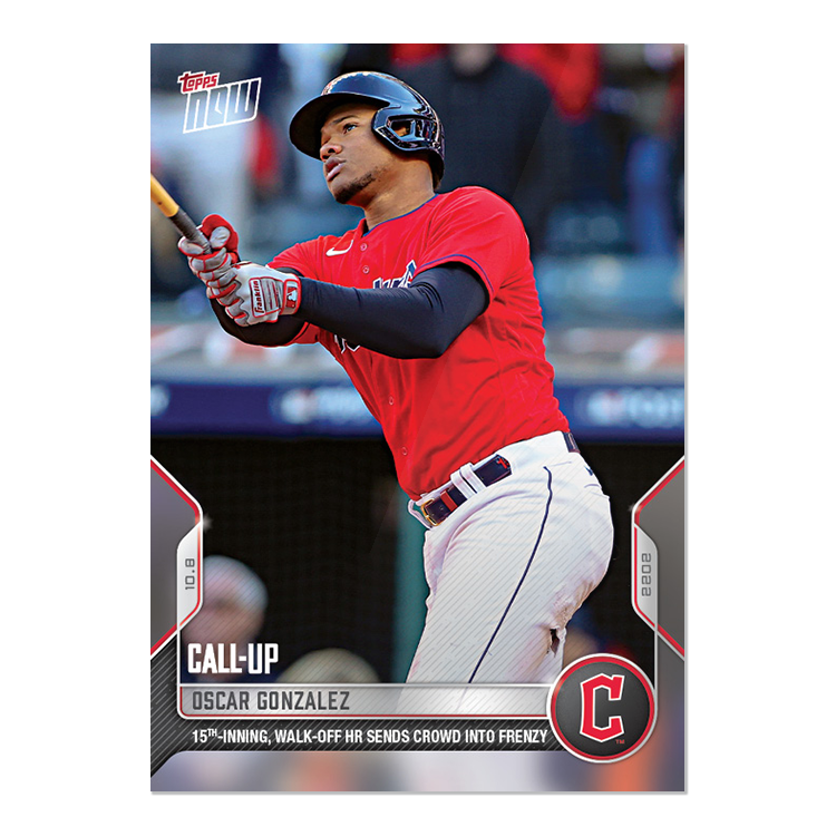 Oscar Gonzalez - 2022 MLB Topps NOW® Card 1043 - PR: 1040