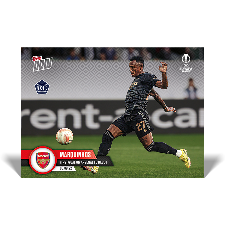 First goal on Arsenal FC debut - EL Topps NOW® Card #2 - PR: 1839