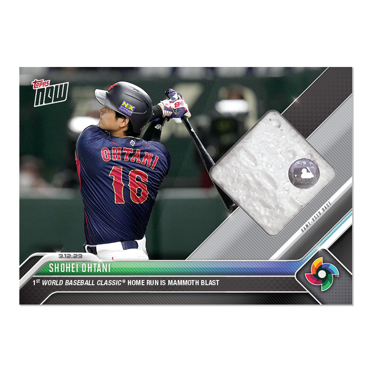 Game-used Base Relic # to 99 - Shohei Ohtani - 2023 World Baseball Classic Topps NOW® Card WBC-26A