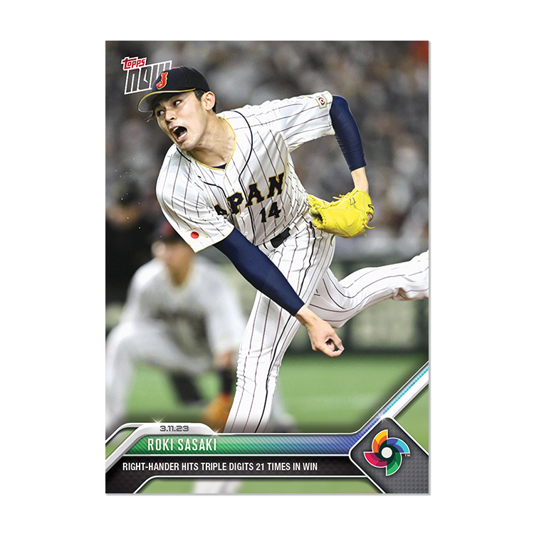 Roki Sasaki - 2023 World Baseball Classic Topps NOW® Card 19 - PR: 5796