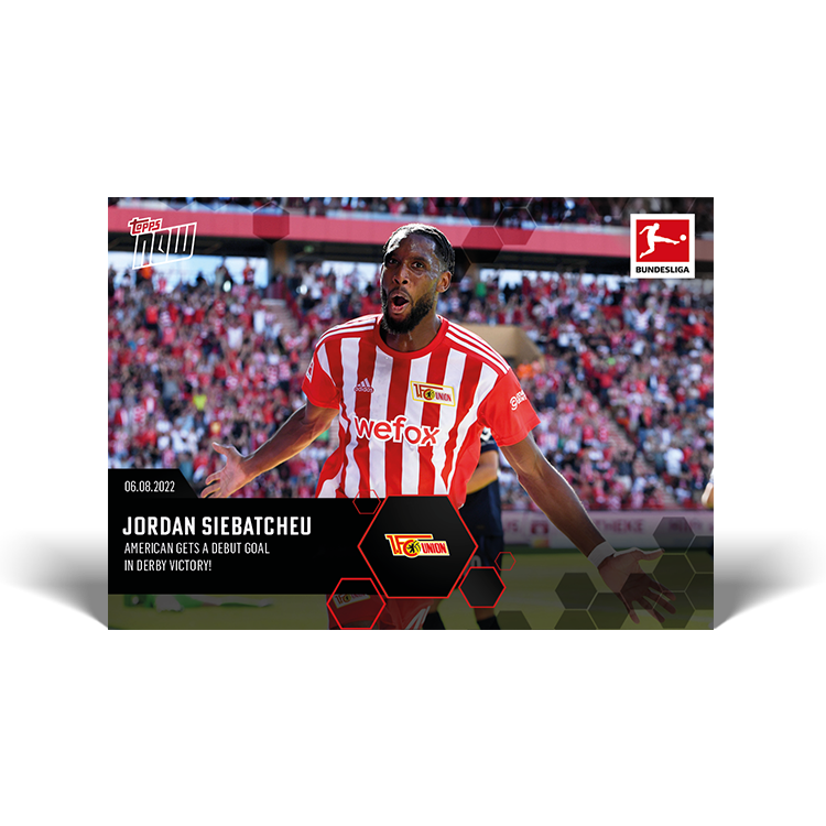 American gets a debut goal in derby victory! - Bundesliga Topps NOW® Card #6 - PR: 174