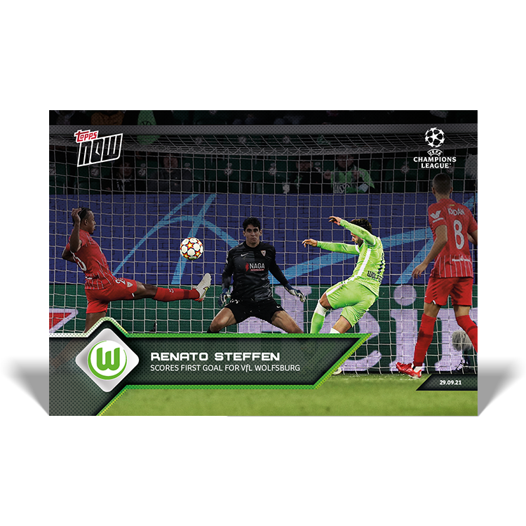 Scores first goal for VfL Wolfsburg - UCL Topps NOW® Card #44 - PR: 137