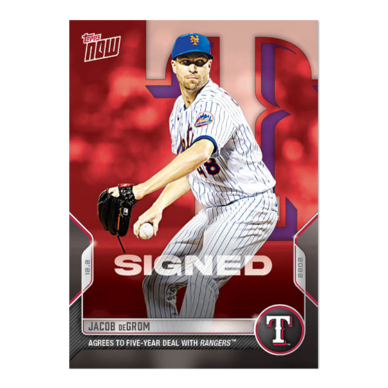 Jacob deGrom - 2022 MLB Topps NOW® Card OS41 - PR: 827