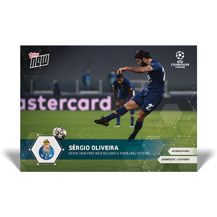 Extra time freekick secures a thrilling victory. - UCL Topps NOW® Card #51 - Print Run: 320