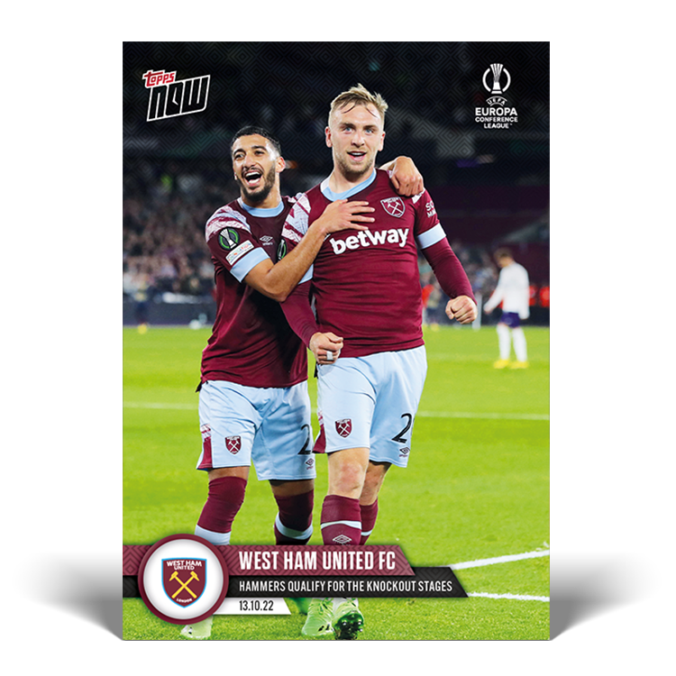 Hammers qualify for the knockout stages - EL Topps NOW® Card #17 - PR: 146