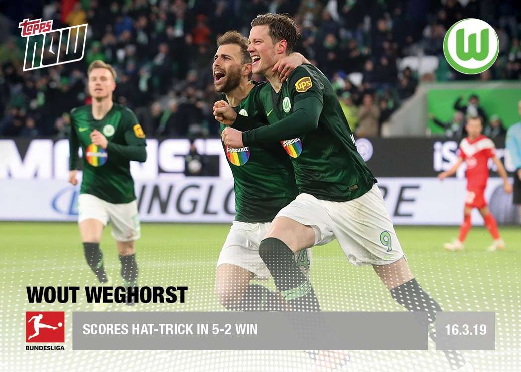 Scores Hat-trick in 5-2 win- Bundesliga Topps NOW® Card 91 - Print Run: 43