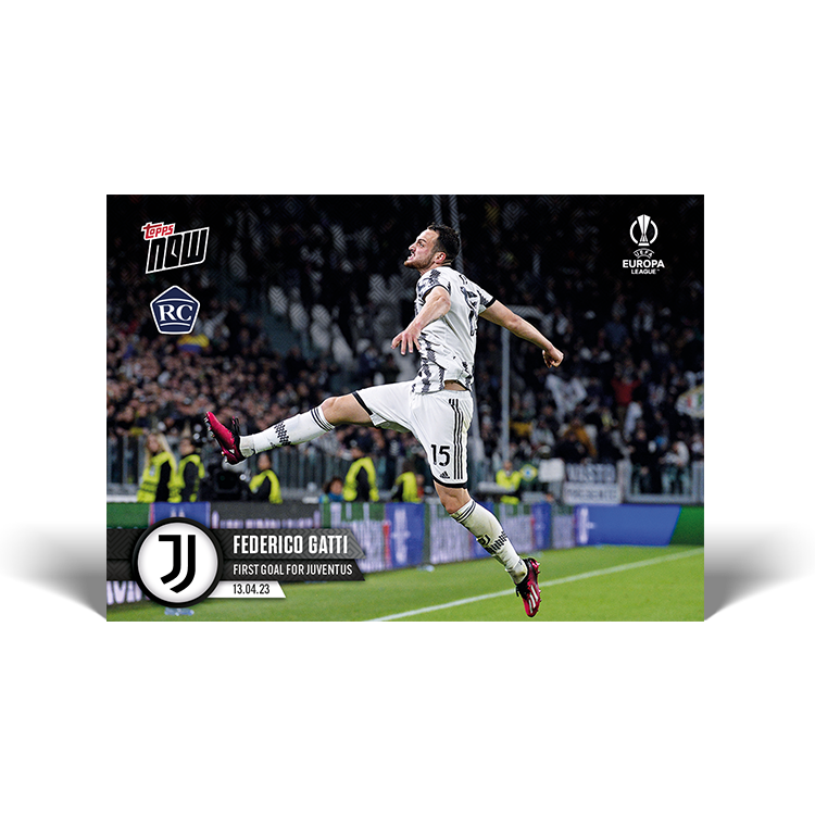 First goal for Juventus - EL Topps NOW® Card #39 - PR: 351
