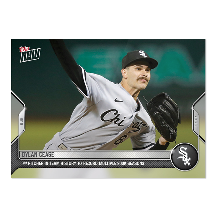 Dylan Cease - 2022 MLB Topps NOW® Card 866 - PR: 296