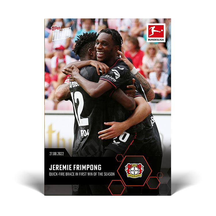 Quick-Fire brace in first win of the season - Bundesliga Topps NOW® Card #26 - PR: 98