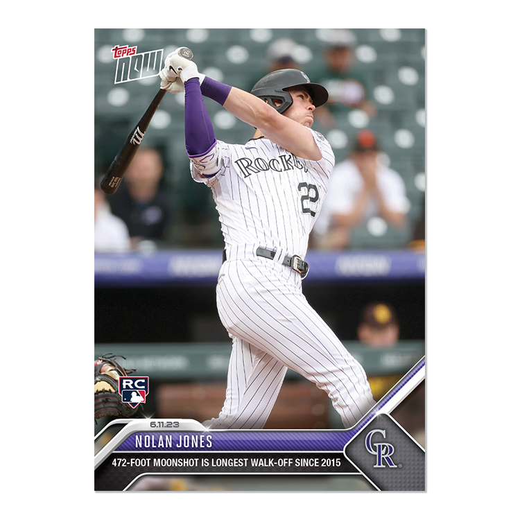 Nolan Jones - 2023 MLB Topps NOW® Card 428 - PR: 607