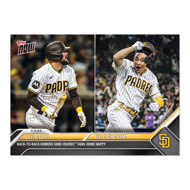 David Dahl/Ha-Seong Kim - 2023 MLB Topps NOW® Card 44 - PR: 569