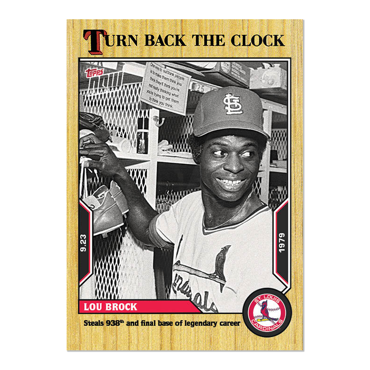 Lou Brock - 2022 MLB Topps NOW® Turn Back The Clock - Card 177 - PR: 323