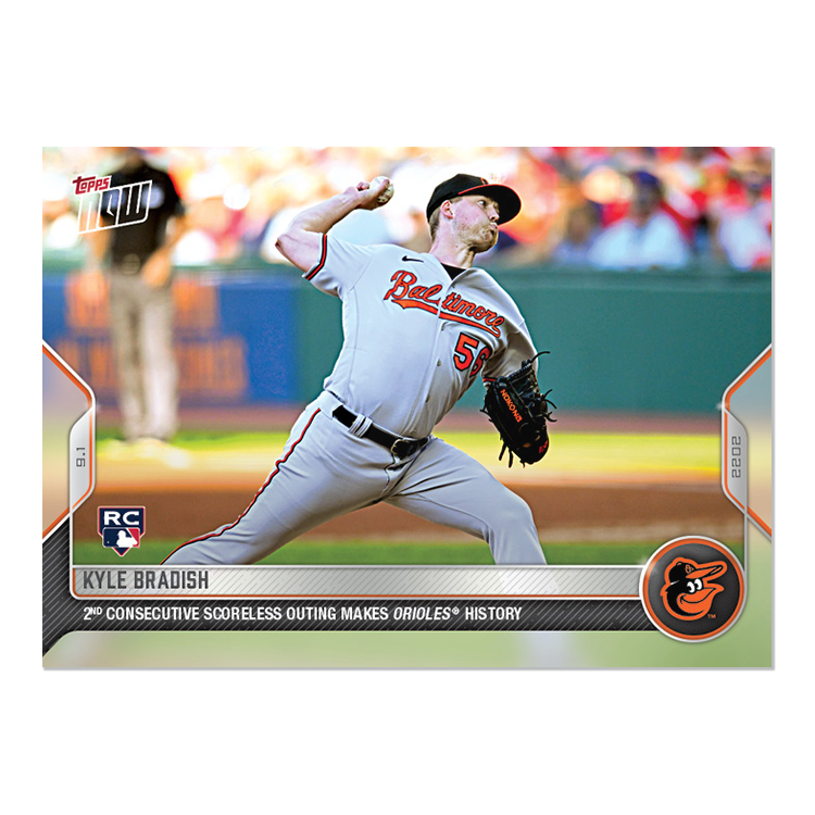 Kyle Bradish - 2022 MLB Topps NOW® Card 823 - PR: 582