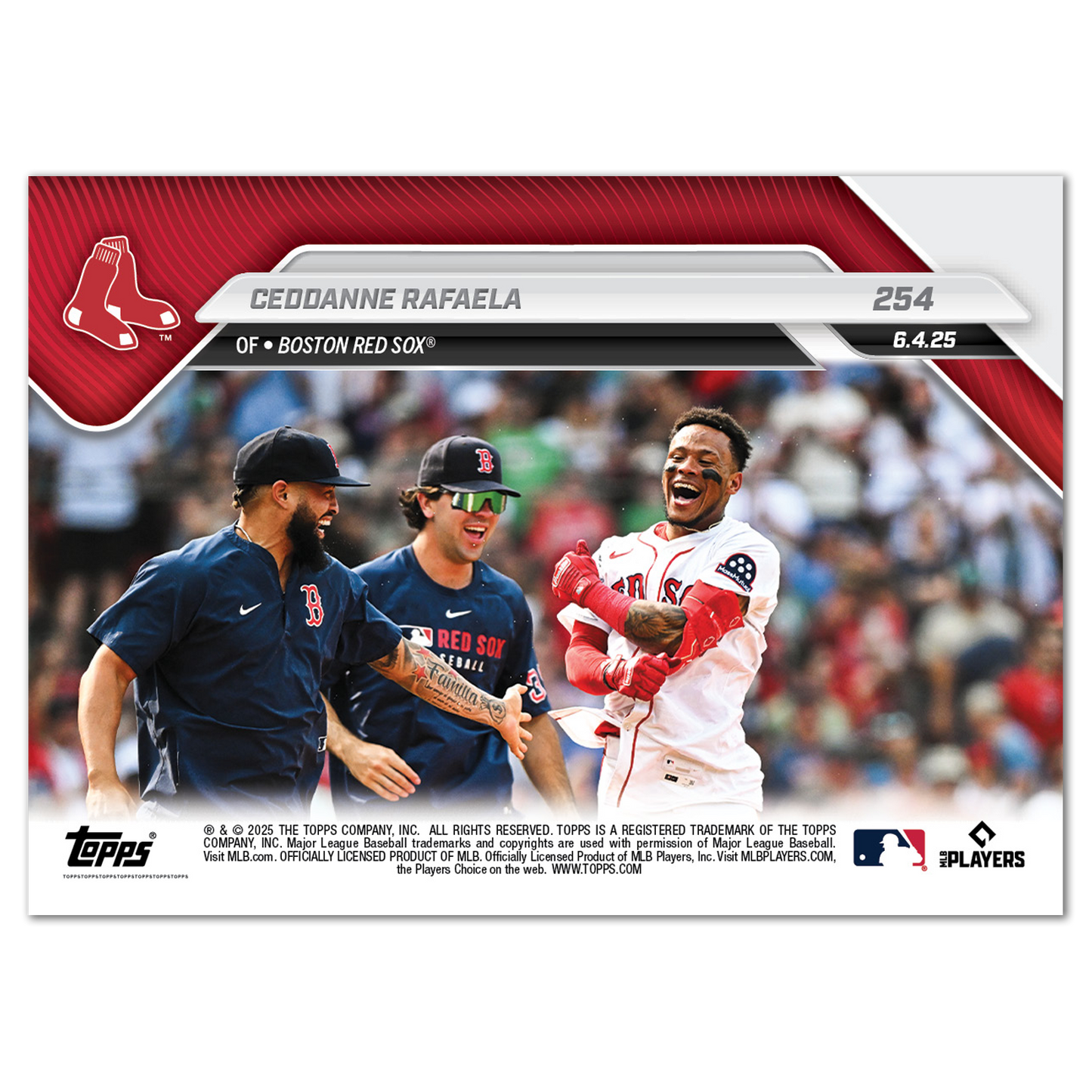Ceddanne Rafaela - 2025 MLB Topps NOW® - Card 254