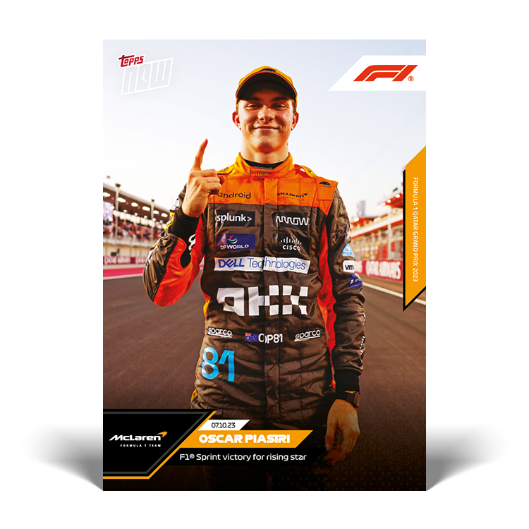 Oscar Piastri - Sprint victory for rising star - F1 Topps NOW® Card #56 - PR: 2184