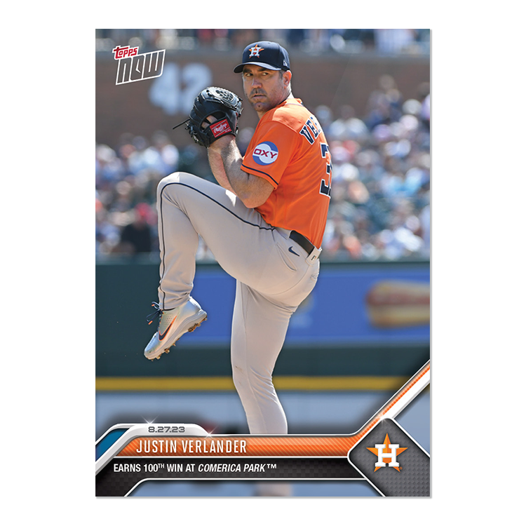 Justin Verlander - 2023 MLB Topps NOW® Card 772 - PR: 697