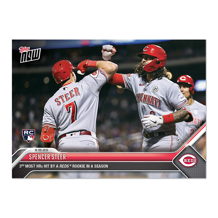 Spencer Steer - 2023 MLB Topps NOW® Card 870 - PR: 864