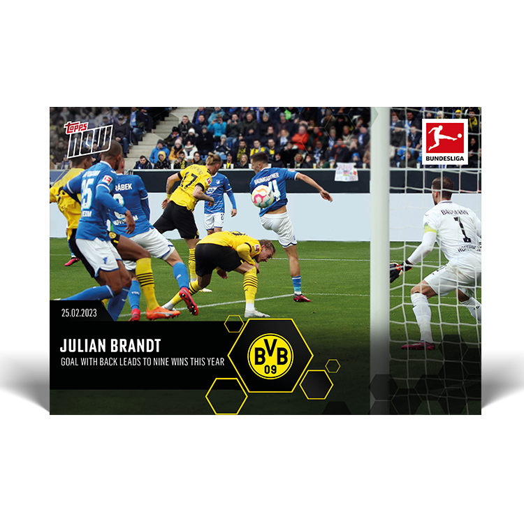 Goal with back leads to nine wins this year - Bundesliga Topps NOW® Card #144 - PR: 94