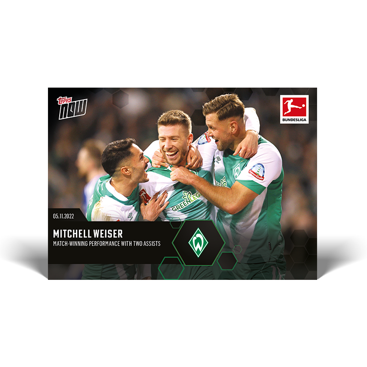 Match-winning performance with two assists - Bundesliga Topps NOW® Card #80 - PR: 151