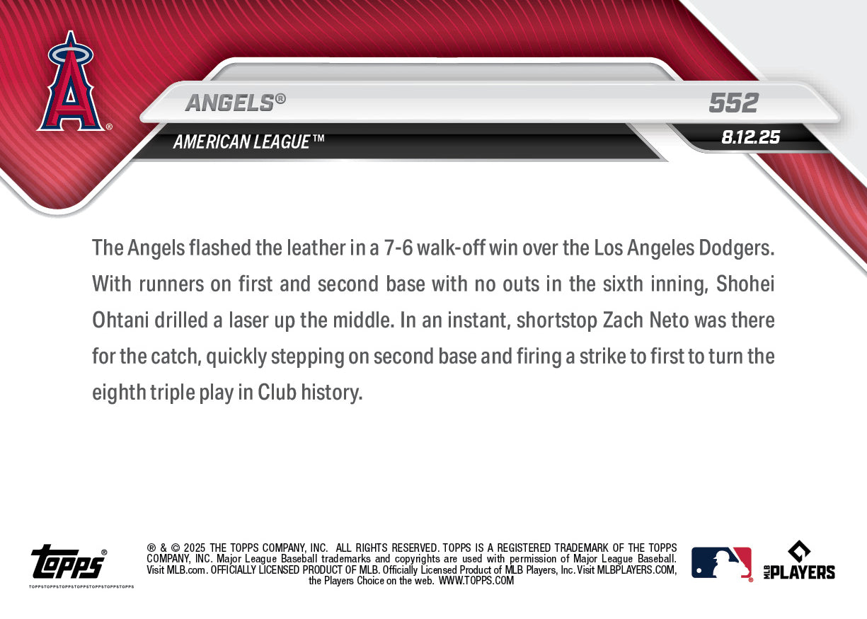 Angels - 2025 MLB Topps NOW® - Card 552