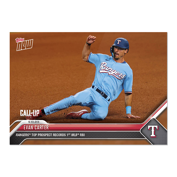 Evan Carter - 2023 MLB Topps NOW® Card 846 - PR: 749