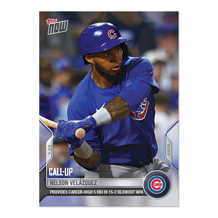 Nelson Velázquez - 2022 MLB Topps NOW® Card 577 - PR: 832