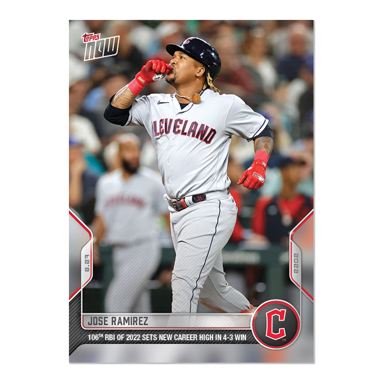 Jose Ramirez - 2022 MLB Topps NOW® Card 791 - PR: 323