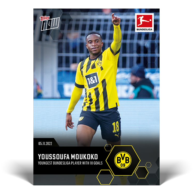 Youngest Bundesliga Player with 10 goals - Bundesliga Topps NOW® Card #82 - PR: 460