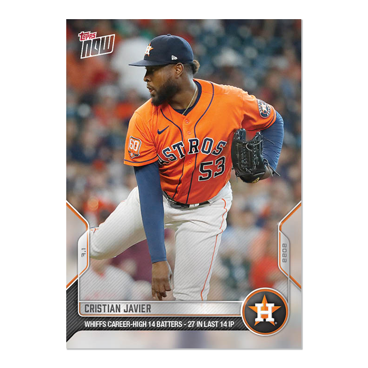 Cristian Javier - 2022 MLB Topps NOW® Card 447 - PR: 278