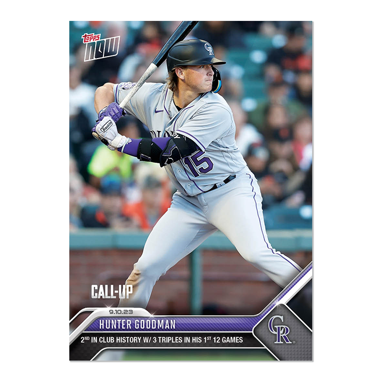 Hunter Goodman - 2023 MLB Topps NOW® Card 847 - PR: 524