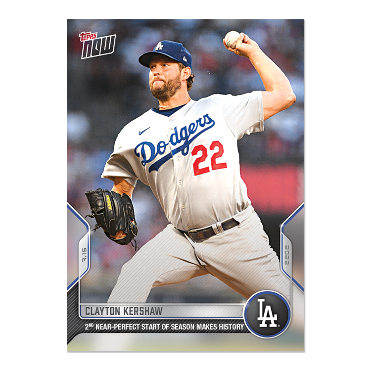 Clayton Kershaw - 2022 MLB Topps NOW® Card 536 - PR: 593