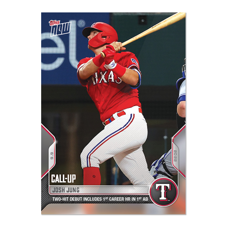 Josh Jung - 2022 MLB Topps NOW® Card 876 - PR: 1456