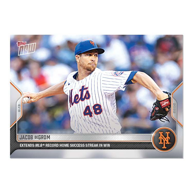 Jacob deGrom - 2022 MLB Topps NOW® Card 703 - PR: 709