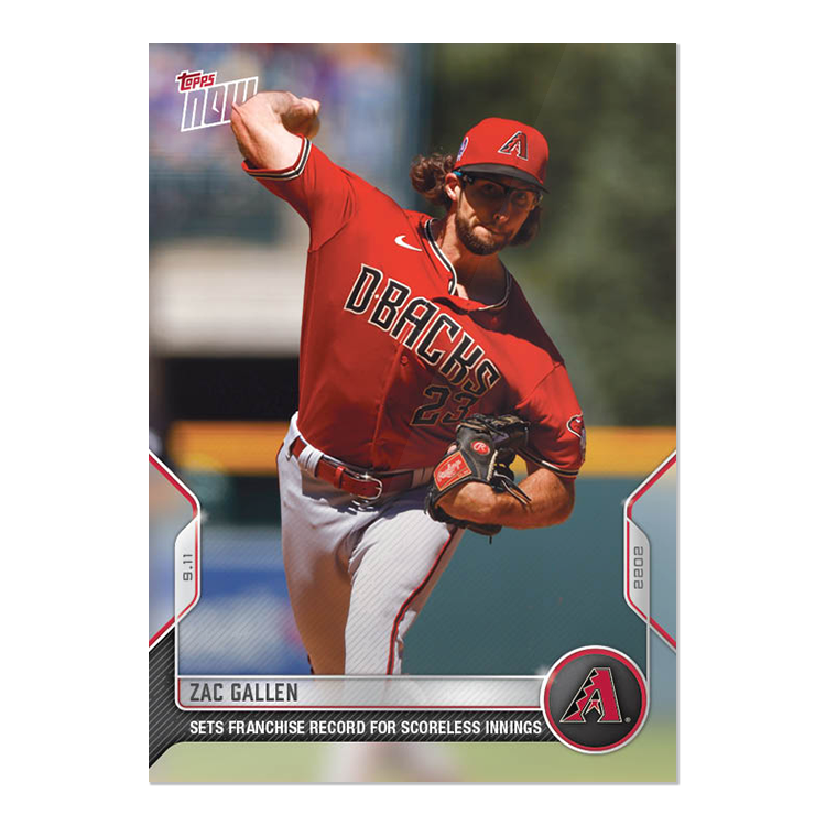 Zac Gallen - 2022 MLB Topps NOW® Card 883 - PR: 299