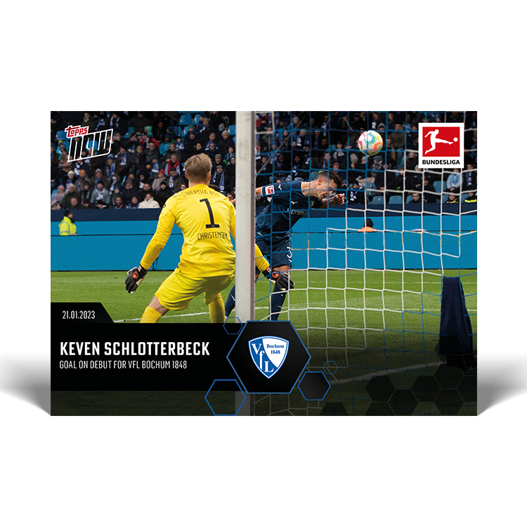Goal on debut - Bundesliga Topps NOW® Card #105 - PR: 62