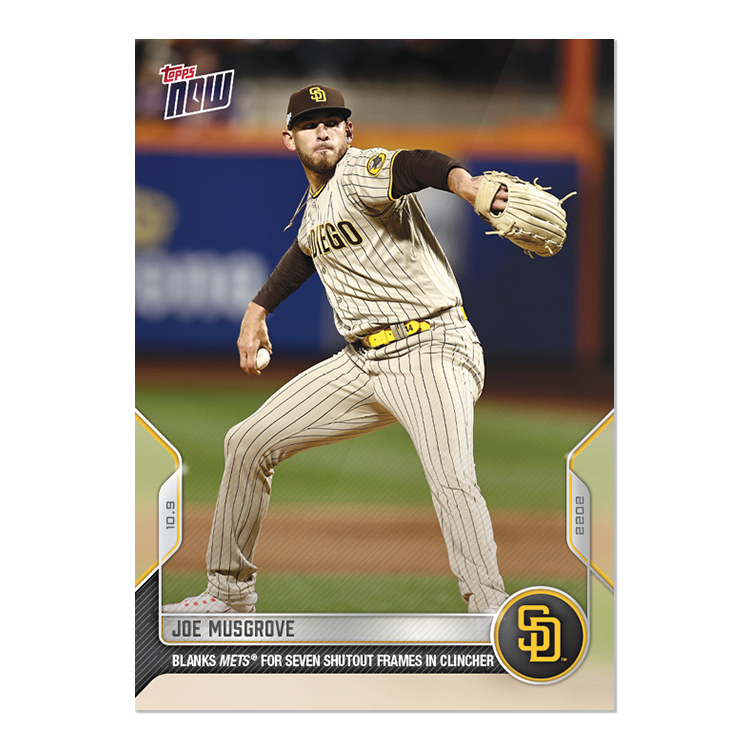 Joe Musgrove - 2022 MLB Topps NOW® Card 1052 - PR: 694