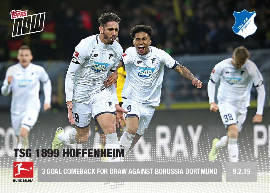 3 Goal Comeback for Draw against Borussia Dortmund - Bundesliga Topps NOW® Card 75 - Print Run: 35
