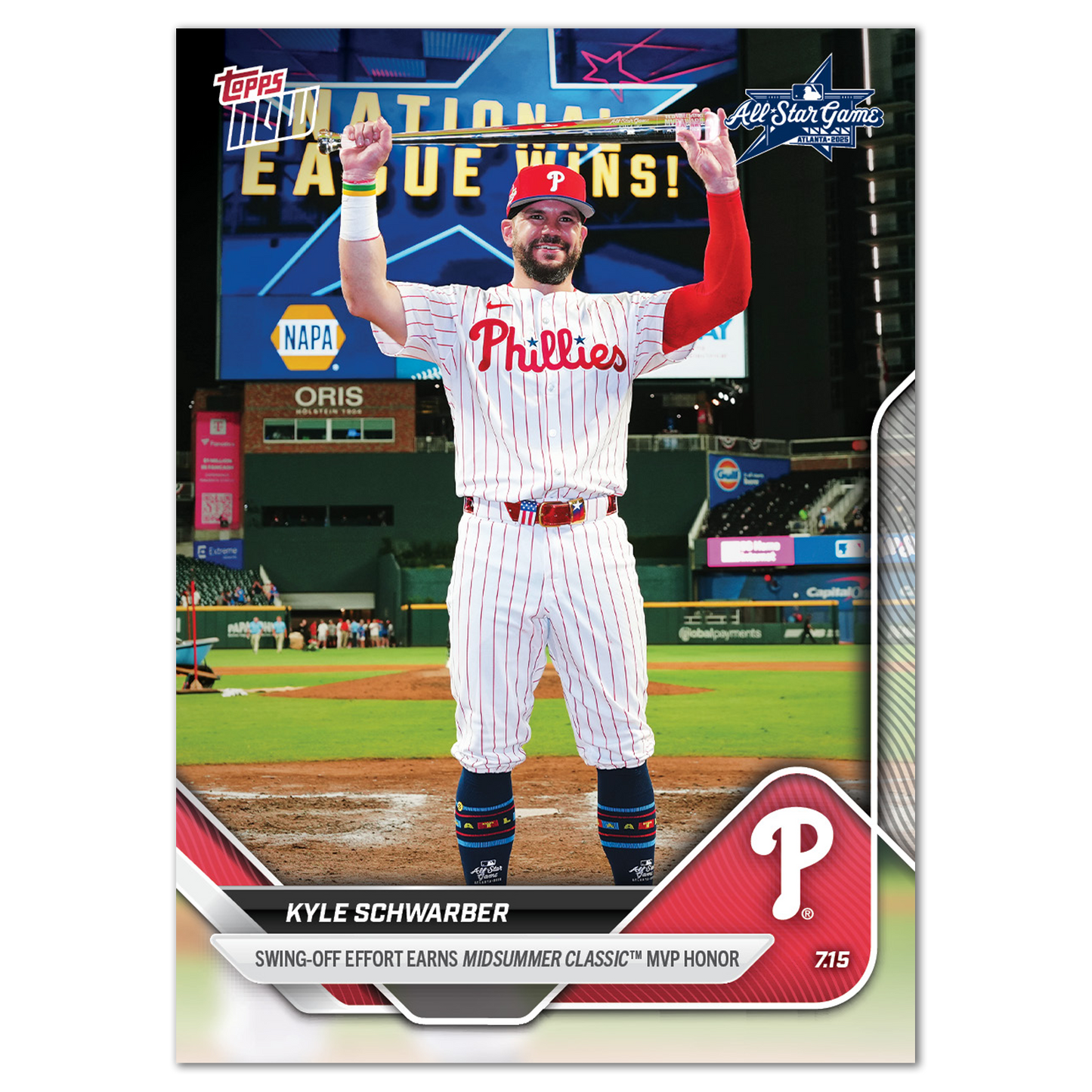 Kyle Schwarber - 2025 MLB Topps NOW® - Card 433 - LOOK FOR RELICS