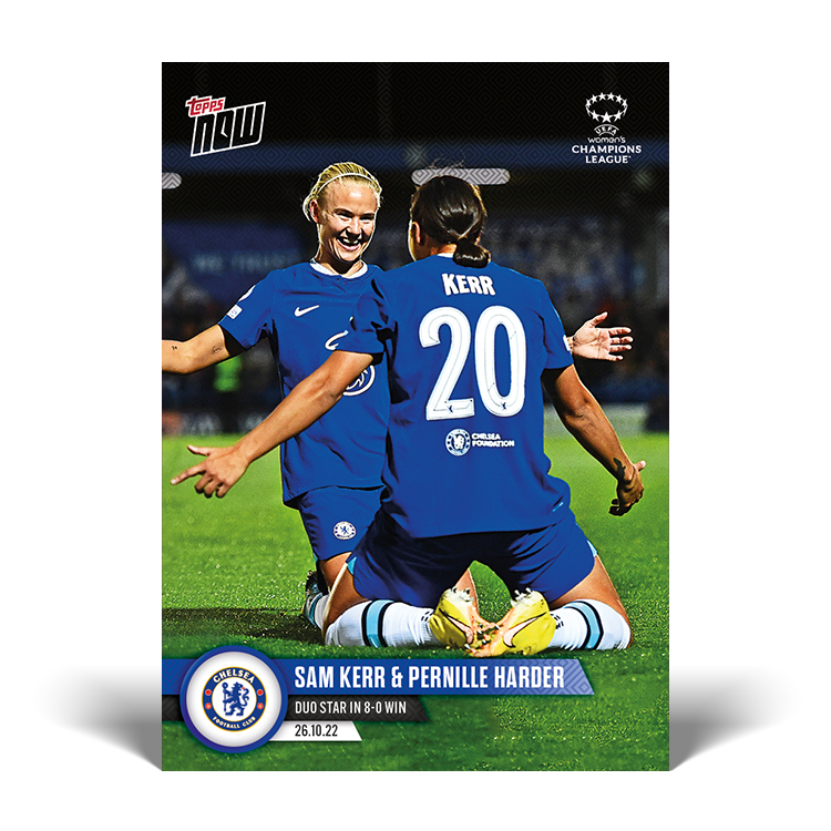 Duo score hat-tricks in 8-0 win - UWCL Topps NOW® Card #7 - PR: 508