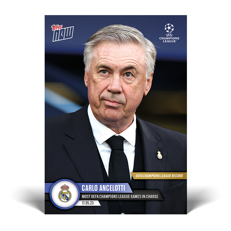 UEFA Champions League record: Most UEFA Champions League games in charge - UCL Topps NOW® Card #115 - PR: 474